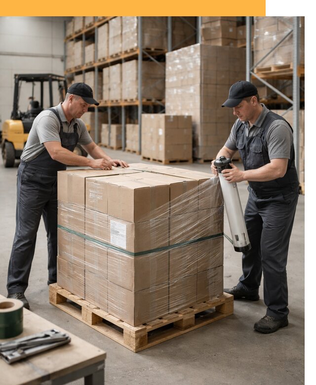 Упаковка и паллетирование грузов от 3611 руб: защита и крепление