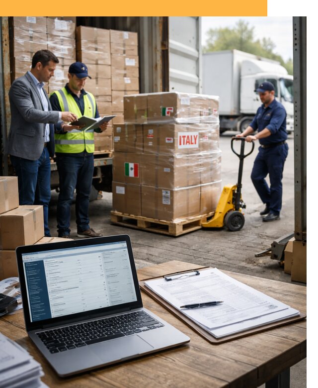 Доставка грузов из Италии: морские и авиаперевозки от 18572