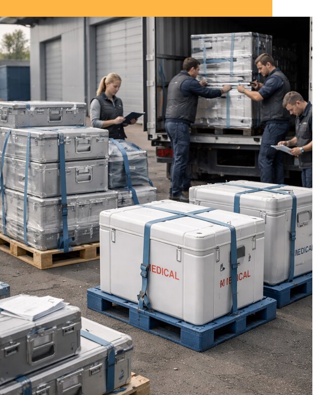 Перевозка медицинского оборудования по всему миру от 15477 руб